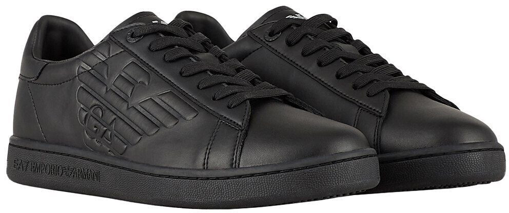 Emporio Armani EA7 Lifestyle Court Logo embossed unisex shoe