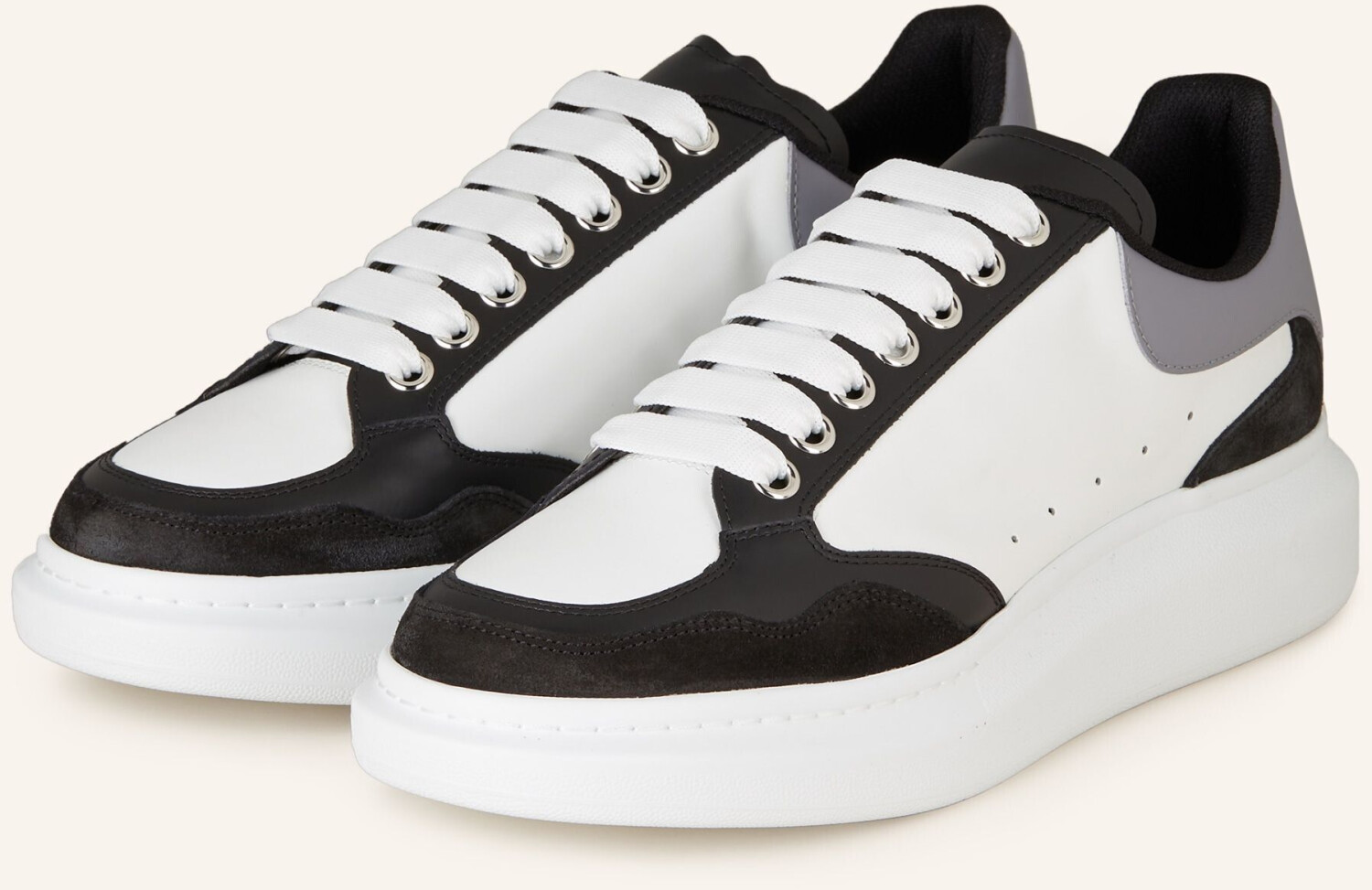 Alexander mcqueen shoes white black sales