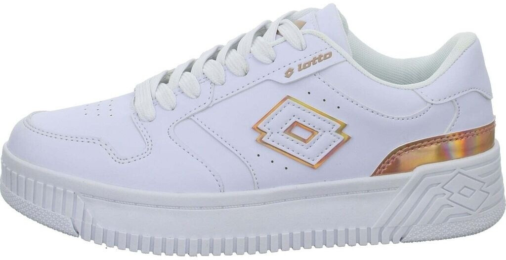 Lotto Sneaker with fashionable shimmering details white copper