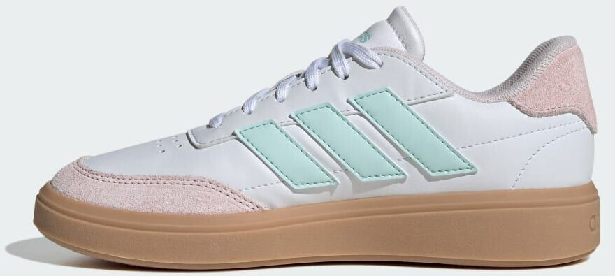 Adidas Courtblock Shoe cloud white halo mint almost pink