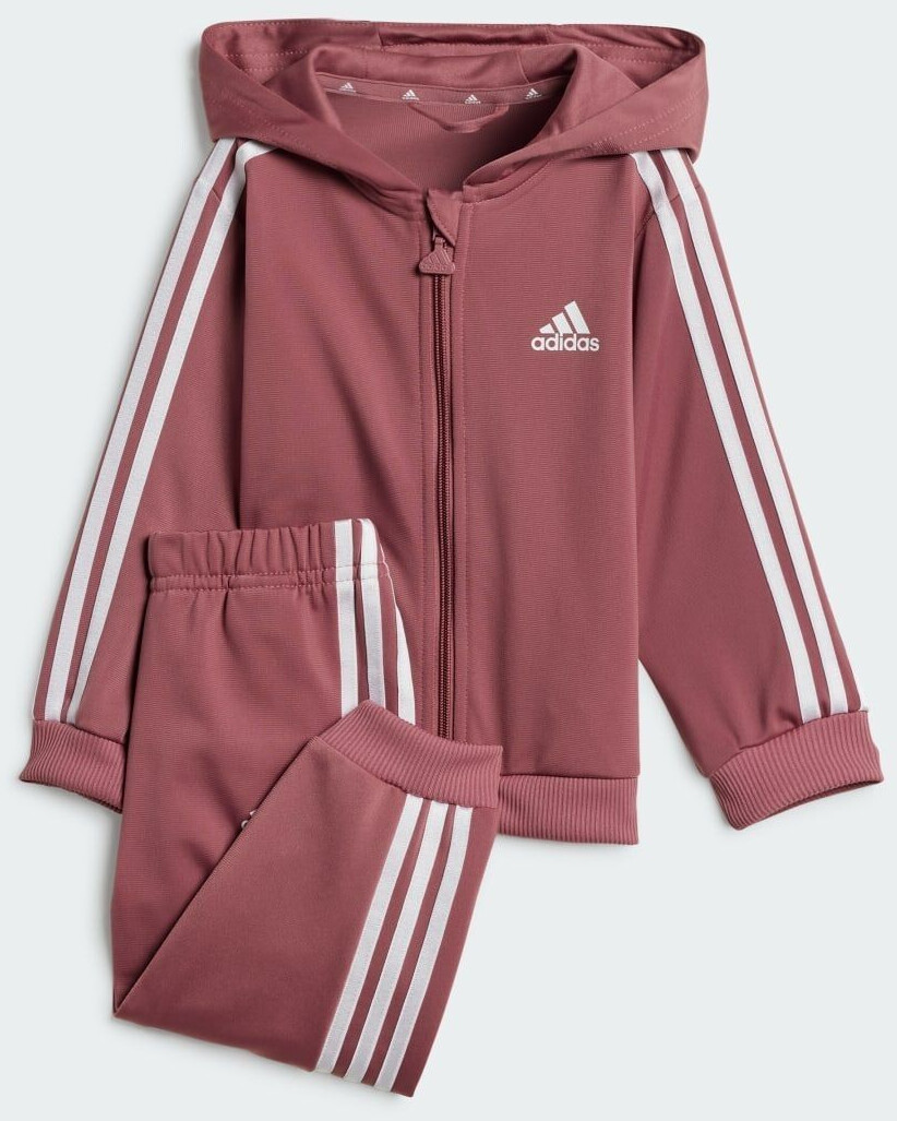 Adidas Kids Essentials Shiny Hooded Track Suit IV7400 preloved crimson white ab 30 39 Preisvergleich bei idealo
