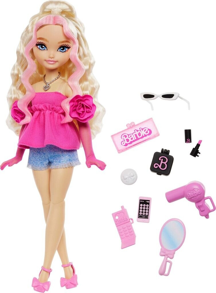 Barbie 'Brooklyn' styliste pop en 14 accessoires speelset, kledingthema met puppy en kledingrek, HNK96