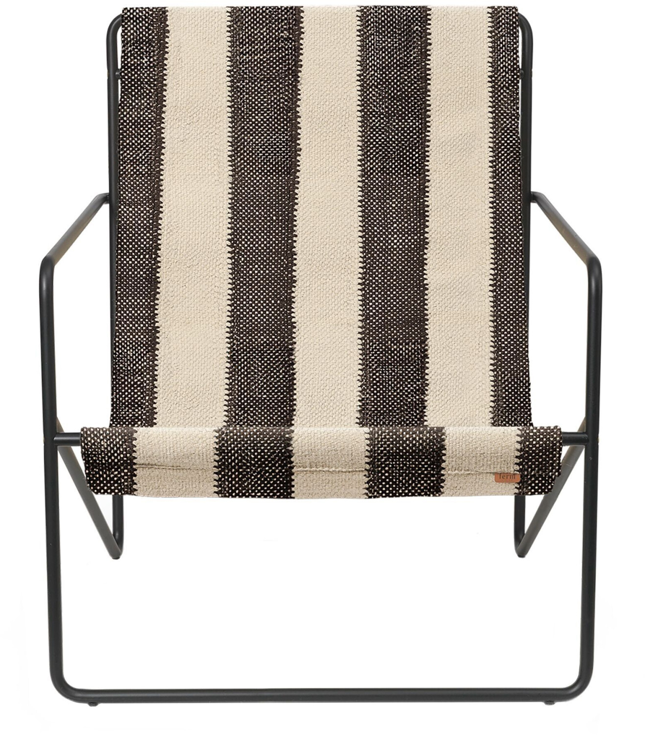 ferm LIVING Desert lounge chair frame black off-white/chocolate/powder-coated 63x77.5x66.2cm (1104269105)
