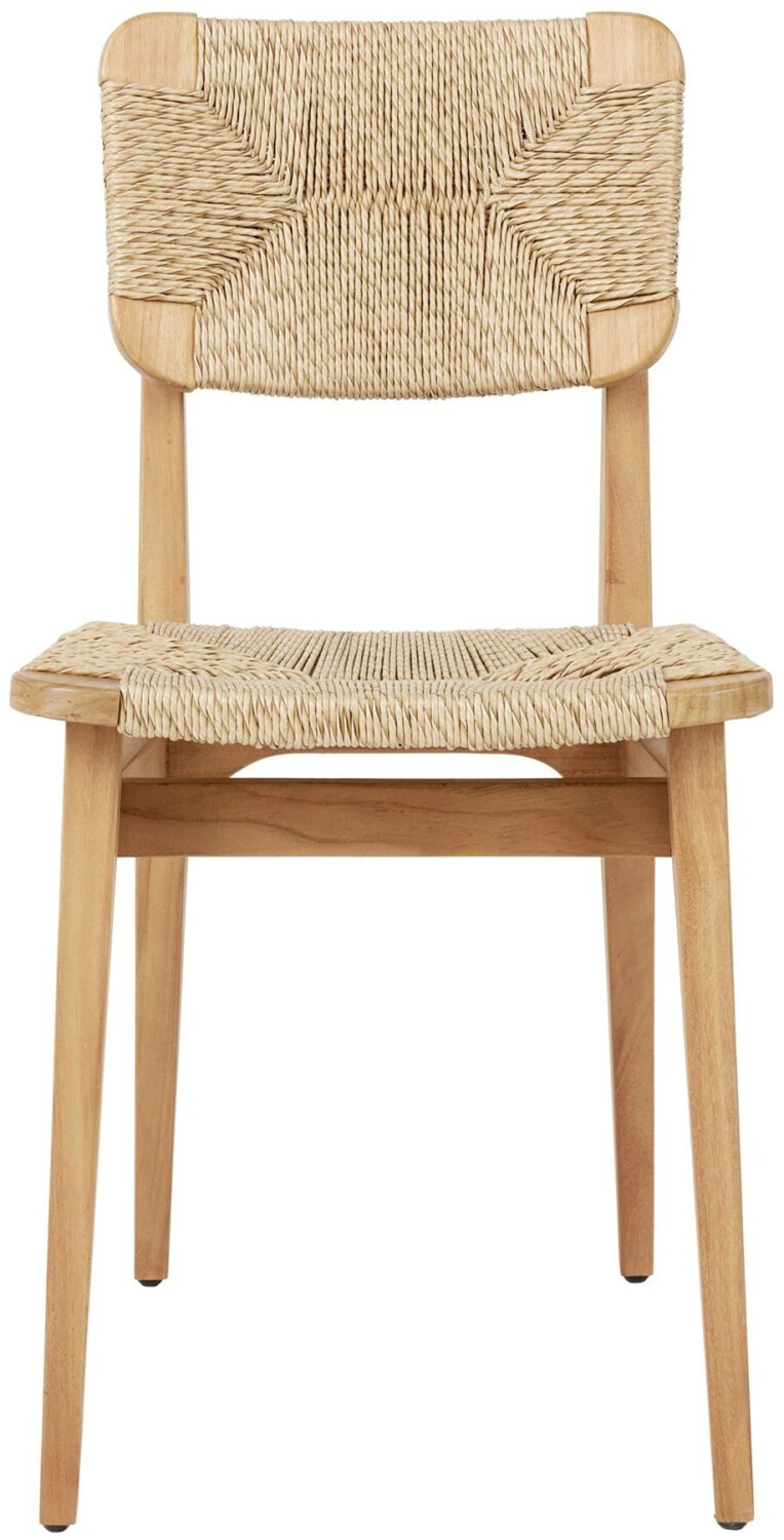 Gubi C-Chair Outdoor Dining Chair teak natural/beige/HDPE braid 41x81x53cm (10086053)