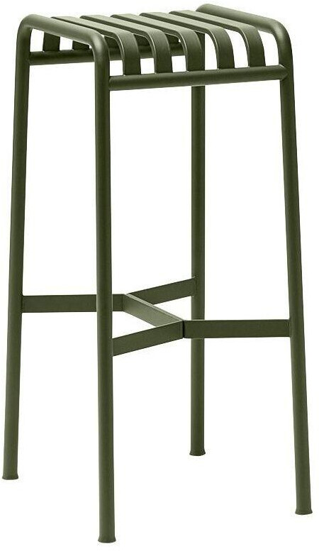 HAY Palissade bar stool 78cm olive green/powder-coated 38x45x78cm olive green WxDxH 38x45x78cm (AA609-A237)