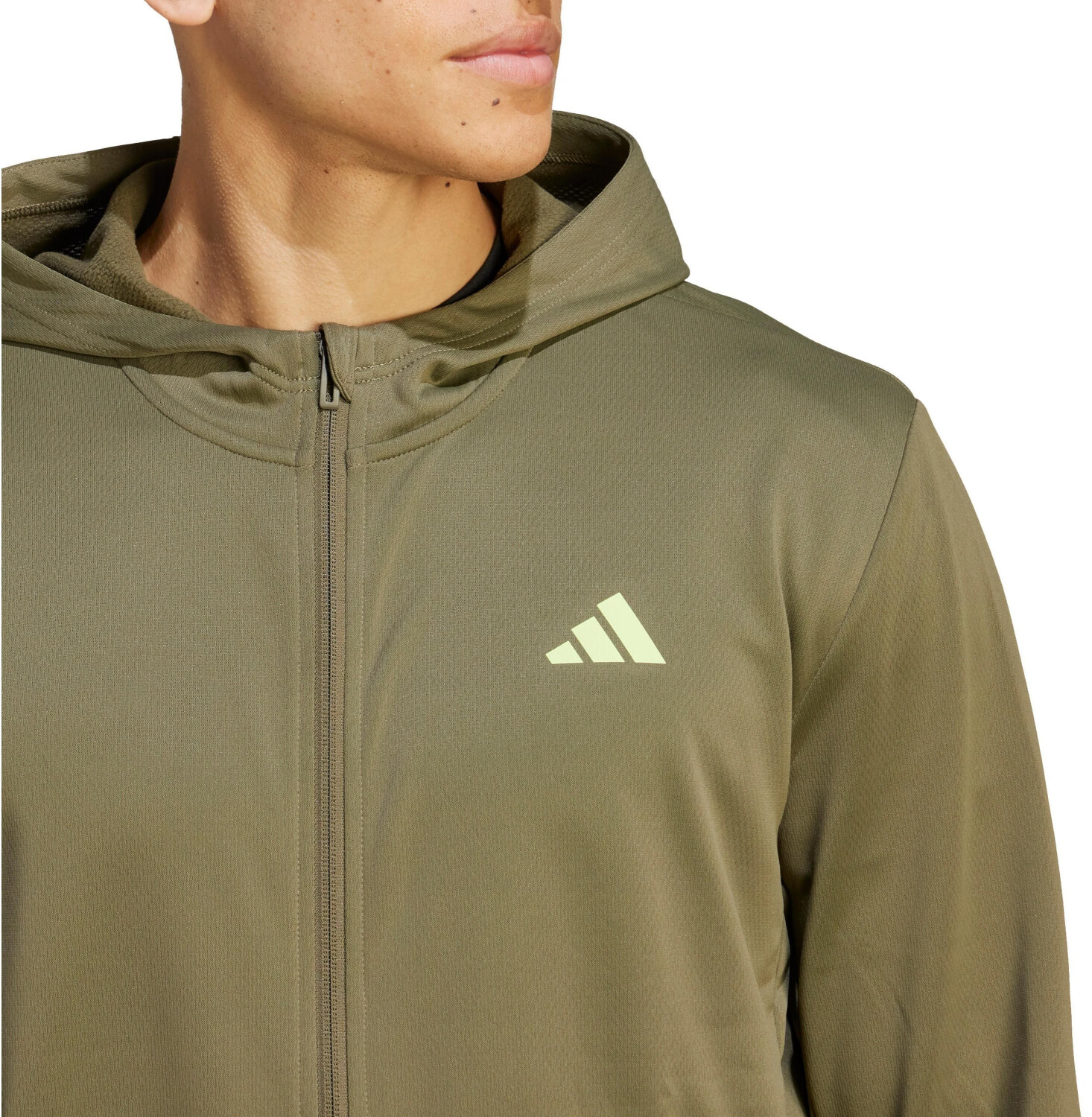 Adidas Essentials Train jacket IJ9613 olive strata pulse lime ab 44 99 Preisvergleich bei idealo