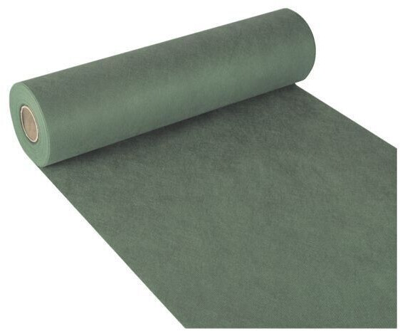 Papstar Table runner fabric-like fleece soft selection 24 m x 40 cm dark green