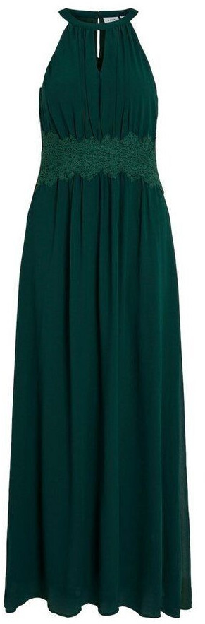 Vila Pleated Halter Neck Maxi Dress (14052647) scarab/detail elastic