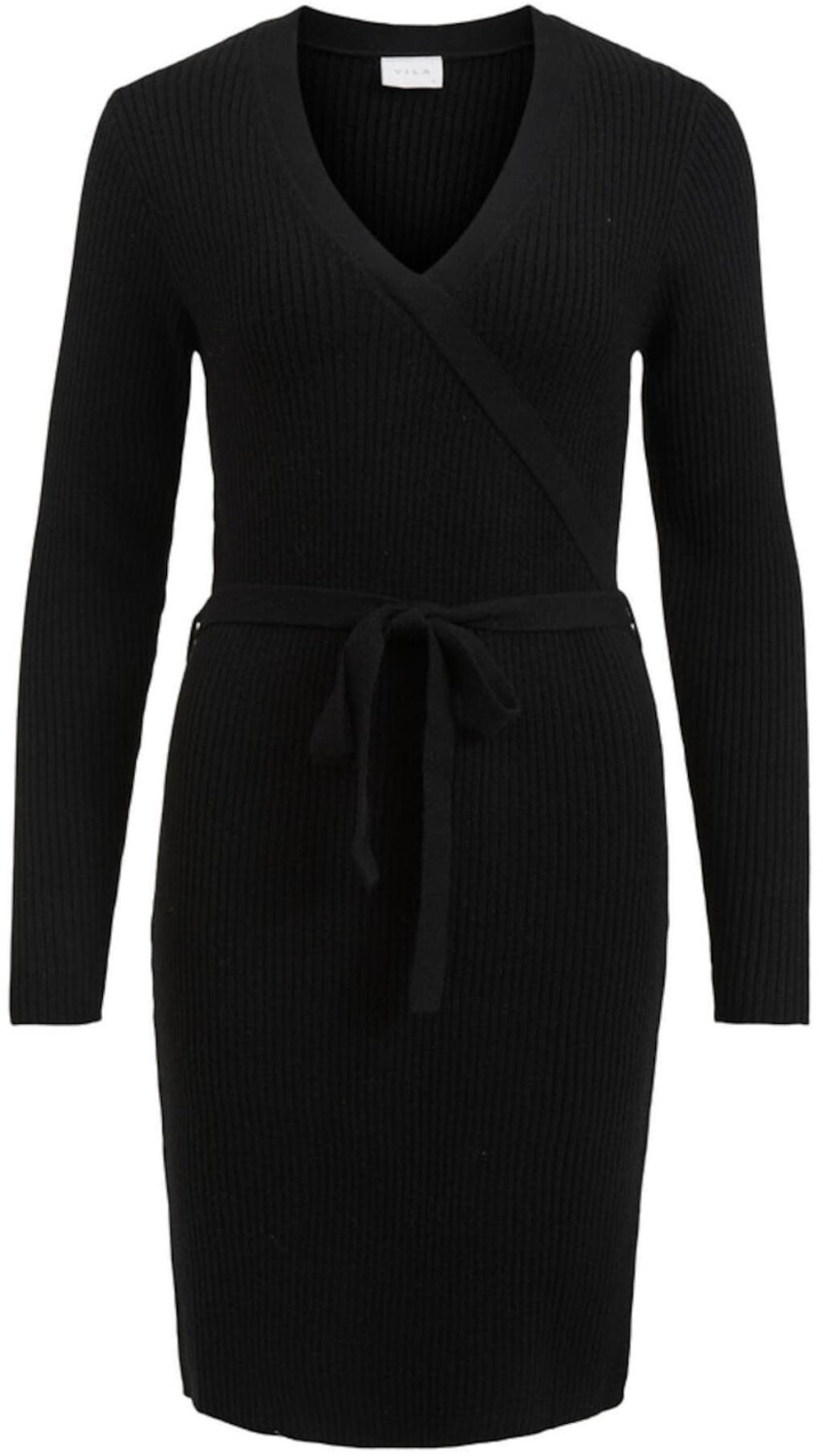 Vila Ril Wrap Long Sleeve Dress (14065547) black