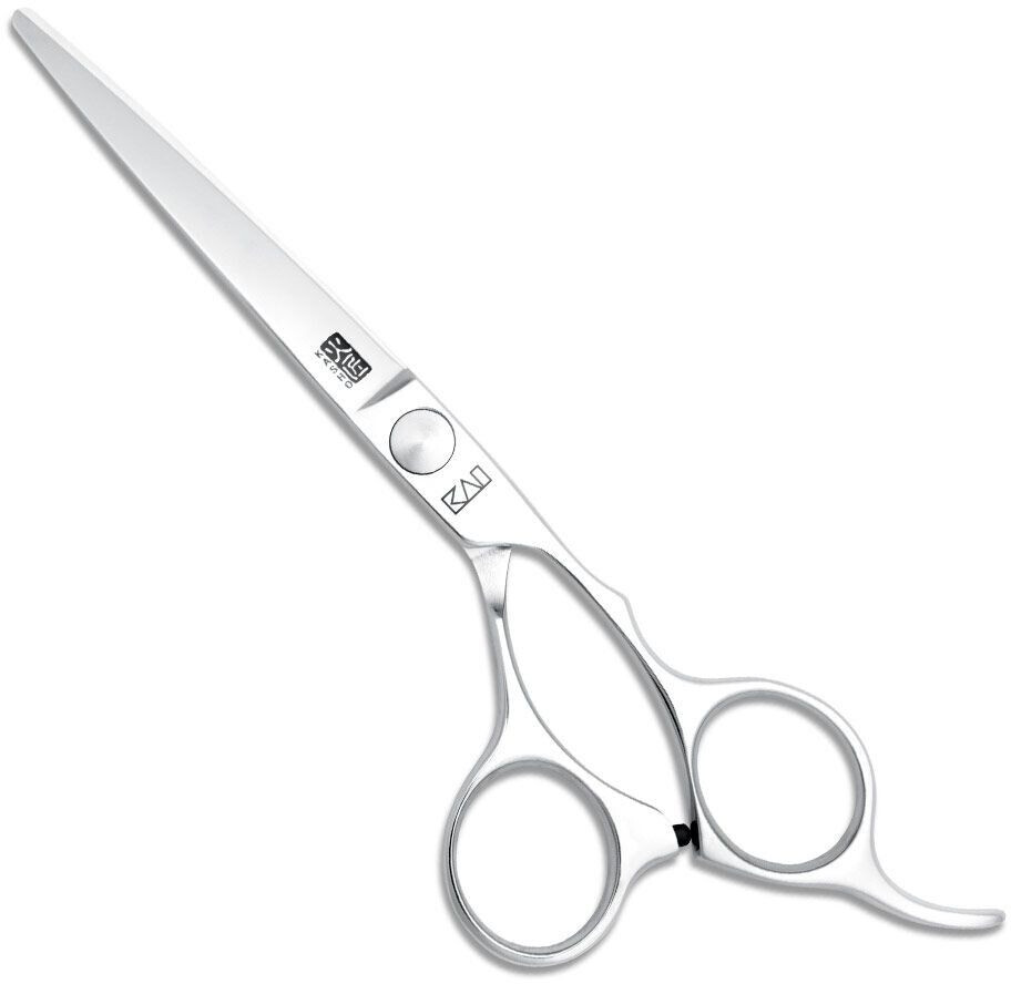 Kasho Chrome hair cutting scissors 6.0 inch offset