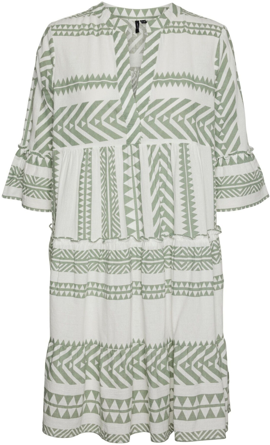 Vero Moda Vmdicthe 3/4 Tunic Exp Ga (10225127) snow white/aop ibizahedgegreen