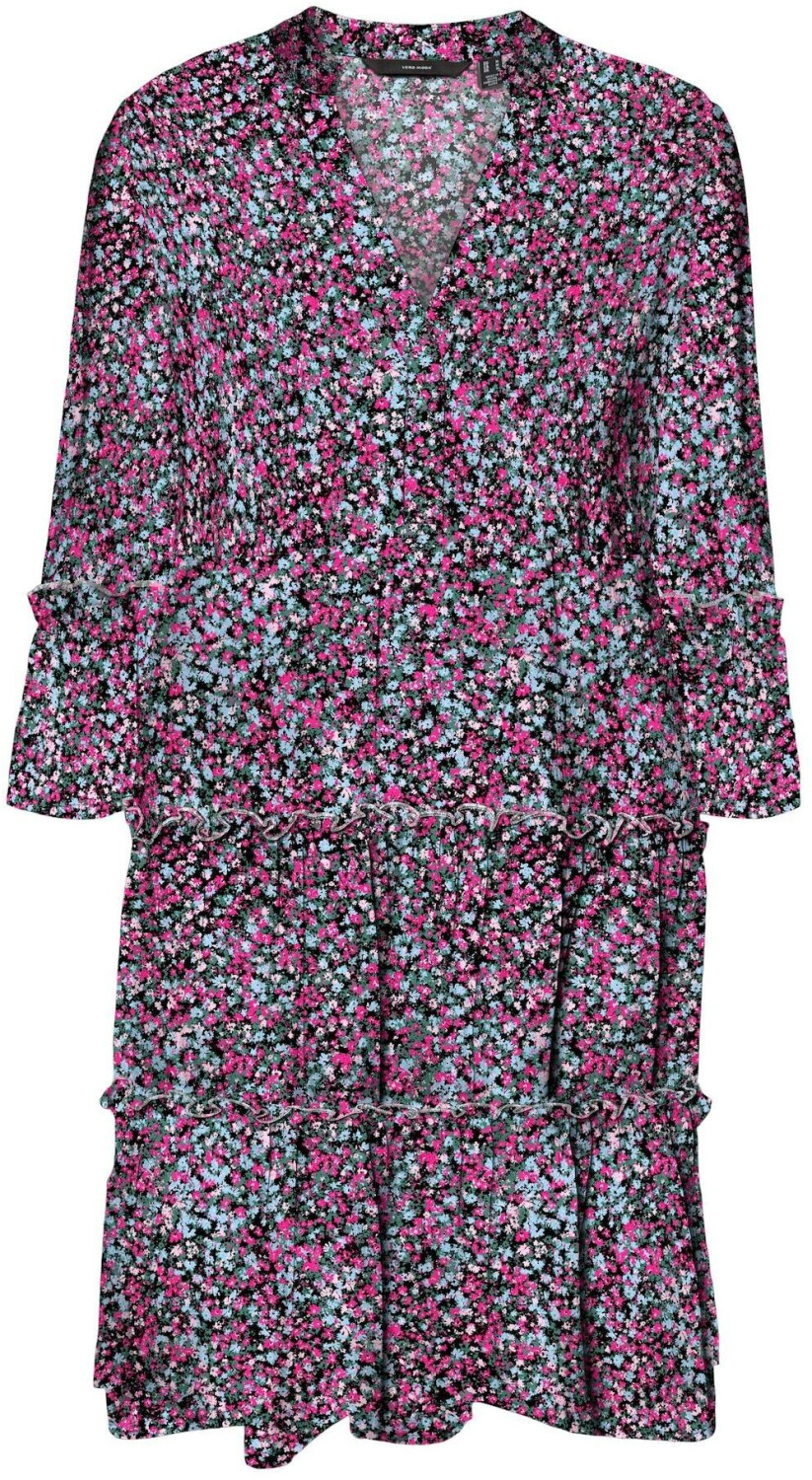 Vero Moda Easy Joy 3/4 Sleeve Dress (10297359) black/aop olga