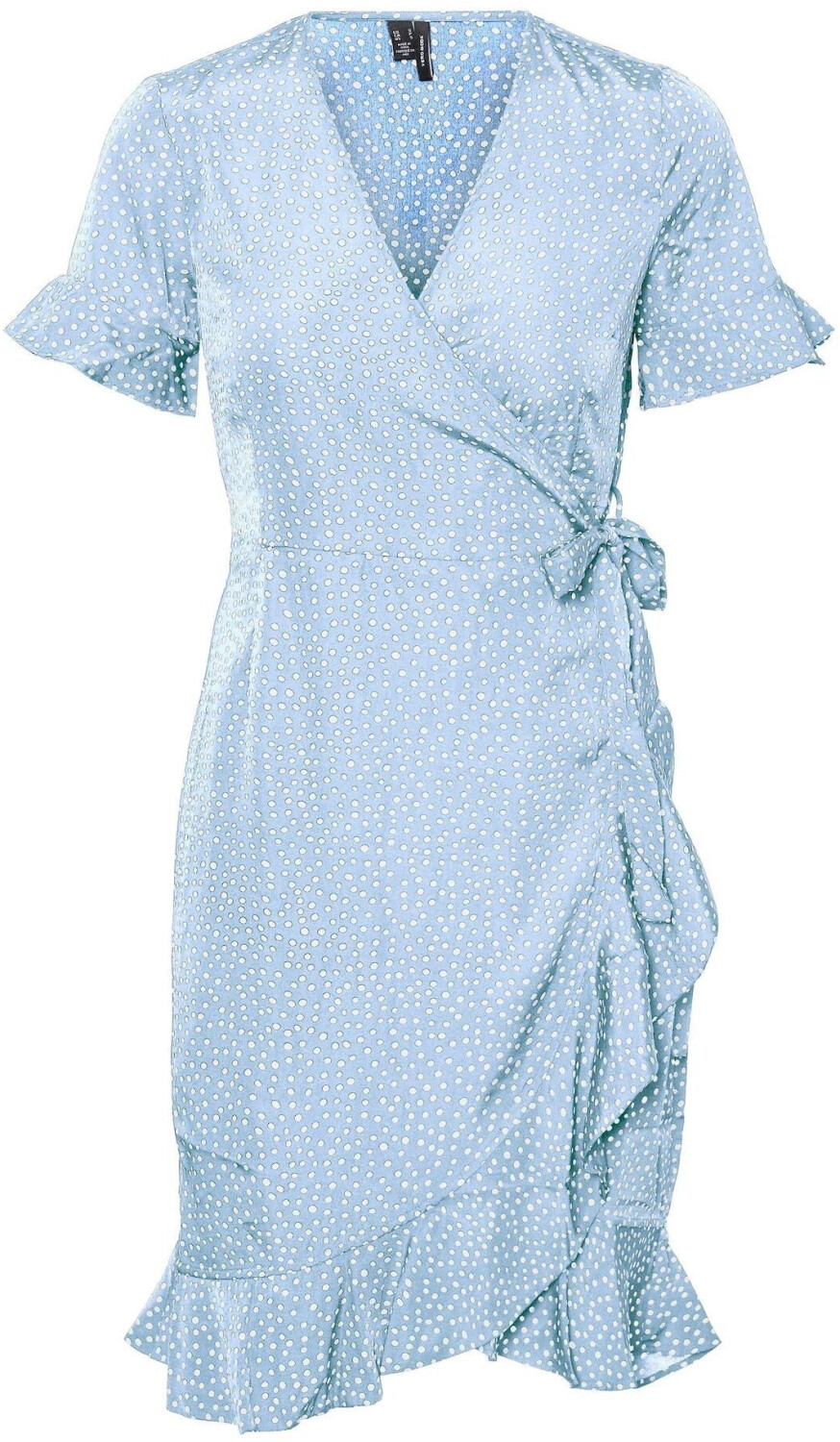 Vero Moda Vmhenna 2/4 Wrap Frill Dress Noos (10252951) blue bell/aop tiny dots
