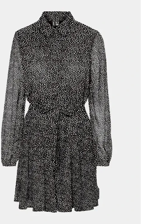 Vero Moda Holly Long Sleeve Dress (10299195) black/aop joey dot
