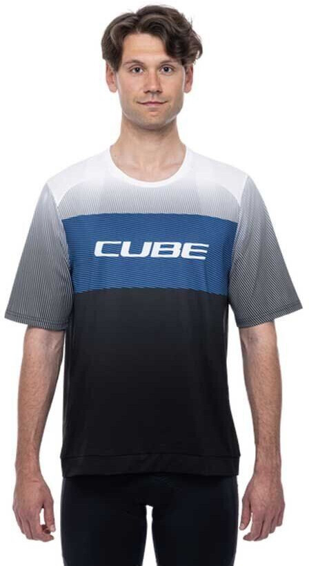 Cube Teamline Cmpt Short Sleeve Enduro Jersey (Blue) Men