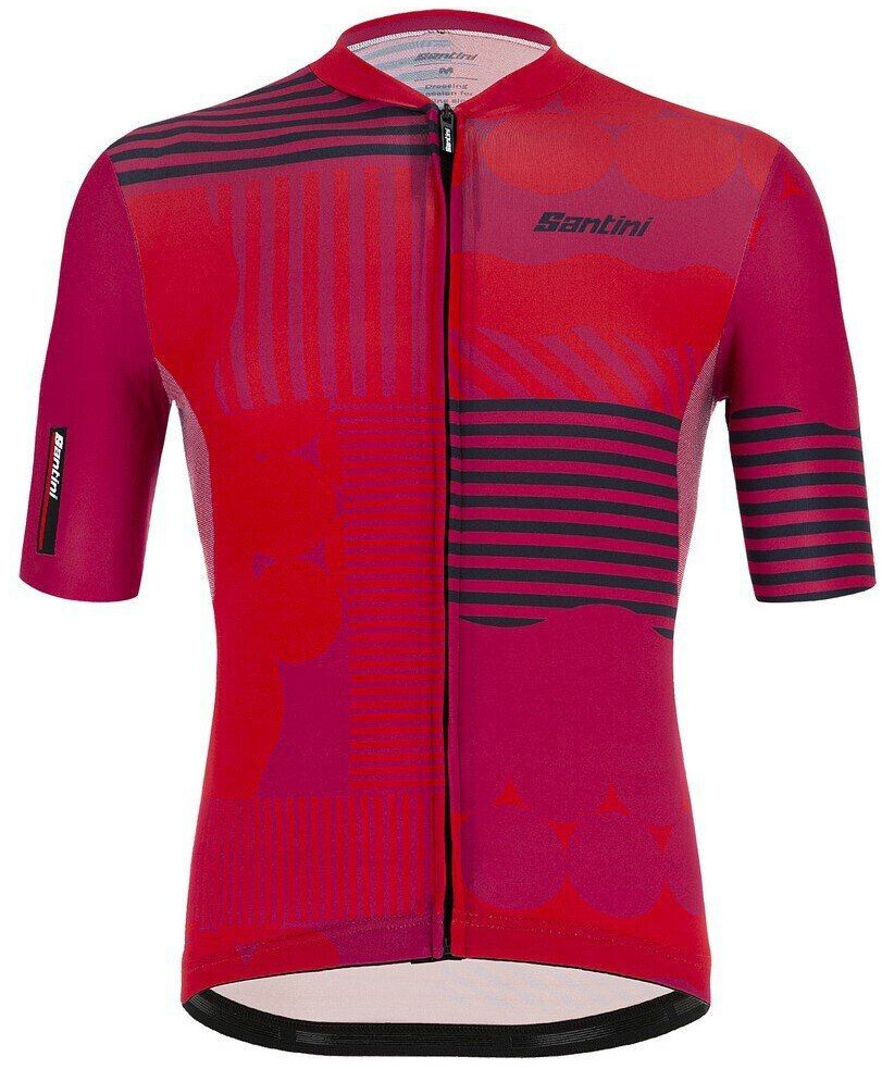 Santini Delta Optic Short Sleeve Jersey (Red) Men