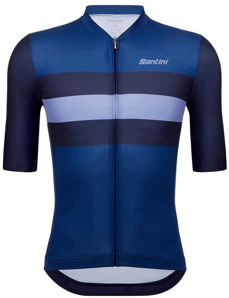 Santini Eco Sleek Bengal Short Sleeve Jersey (Blue) Men