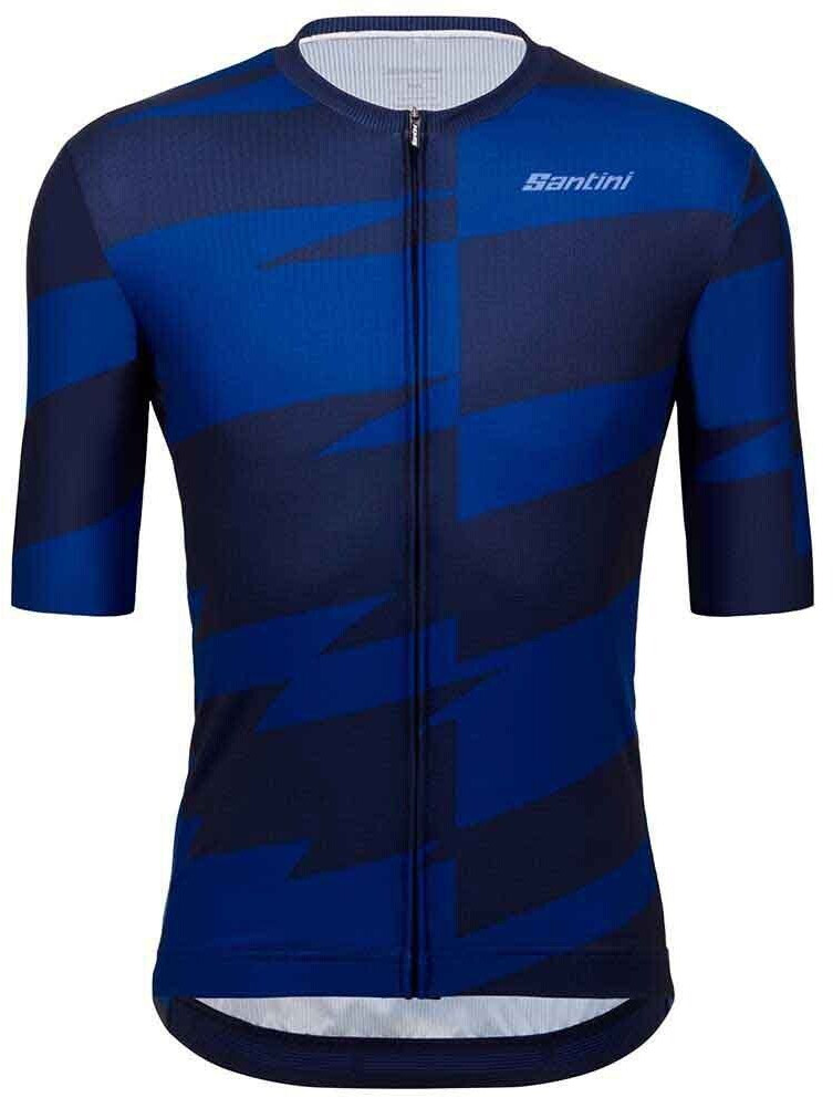 Santini Furia Smart Short Sleeve Jersey (Blue) Men