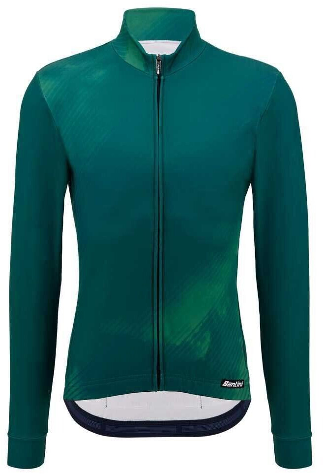 Santini Pure Dye Long Sleeve Jersey (Green) Men