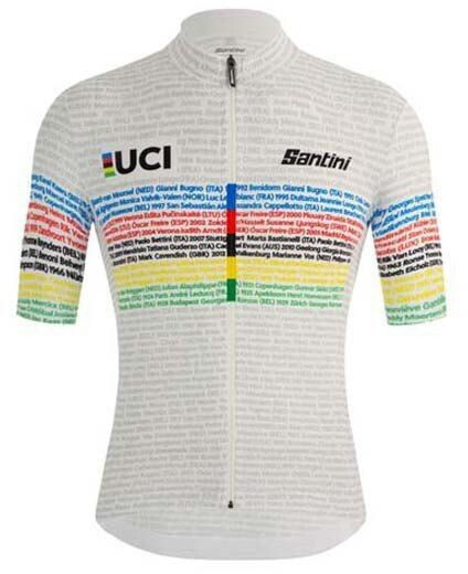 Santini Uci 100 Champion Short Sleeve Jersey (Grey) Men