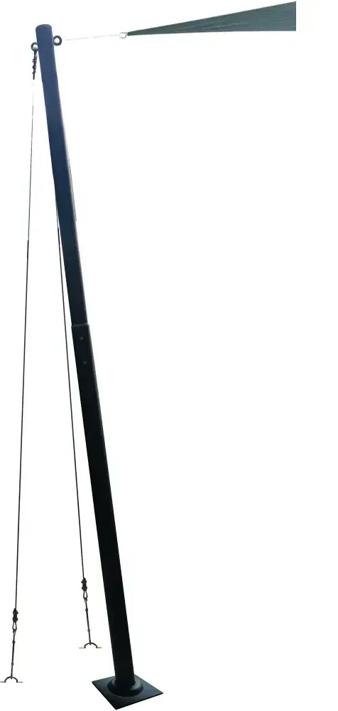 IdeaNature Mât de fixation incliné pour voile d'ombrage