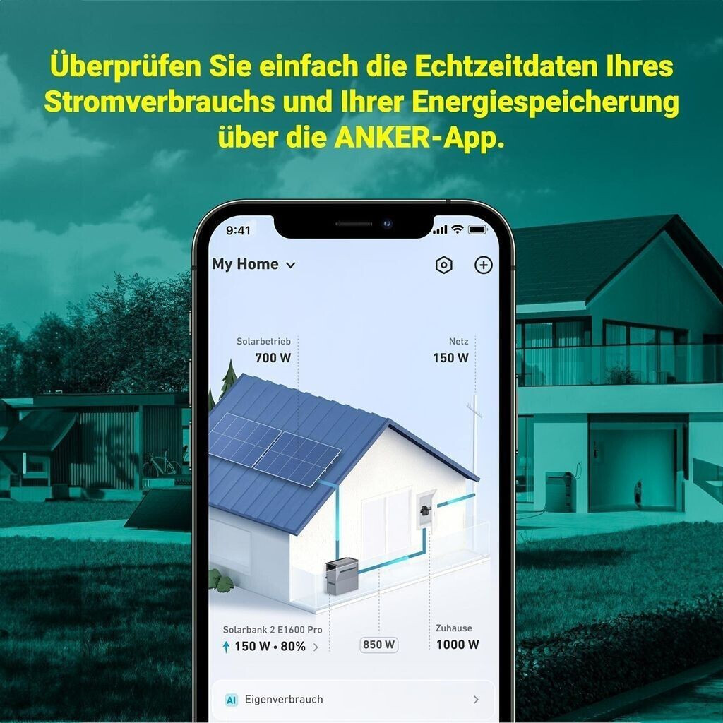 Epp Solar EPP Solar Balkonkraftwerk 2000/800W 4 x 500Wp Module + Anker SOLIX ...