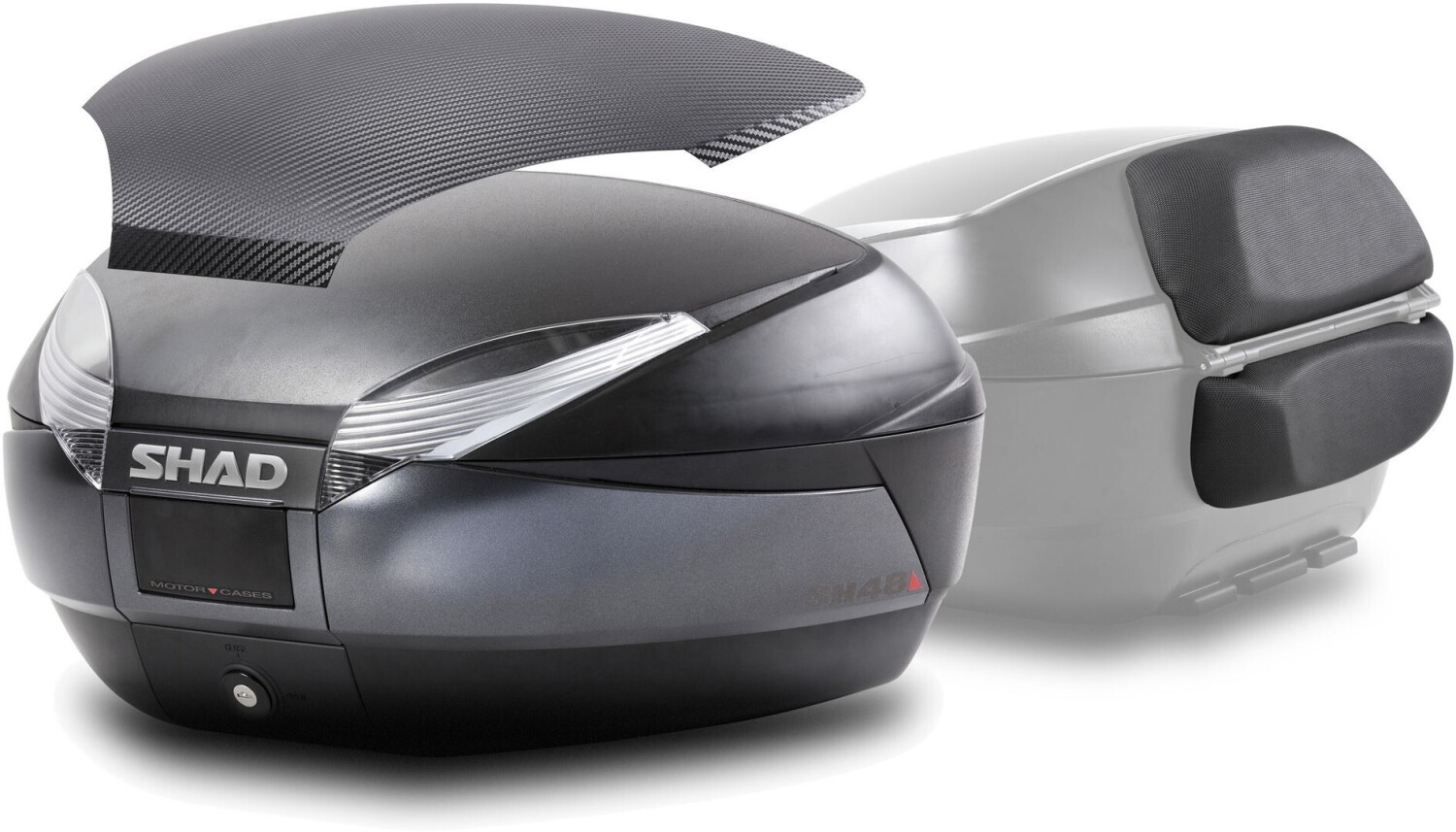 Shad SH38 Dark Grey + Carbon Cover + Backrest