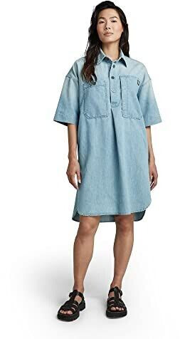 G-Star Denim Long Sleeve Dress (D22987-D303) blue