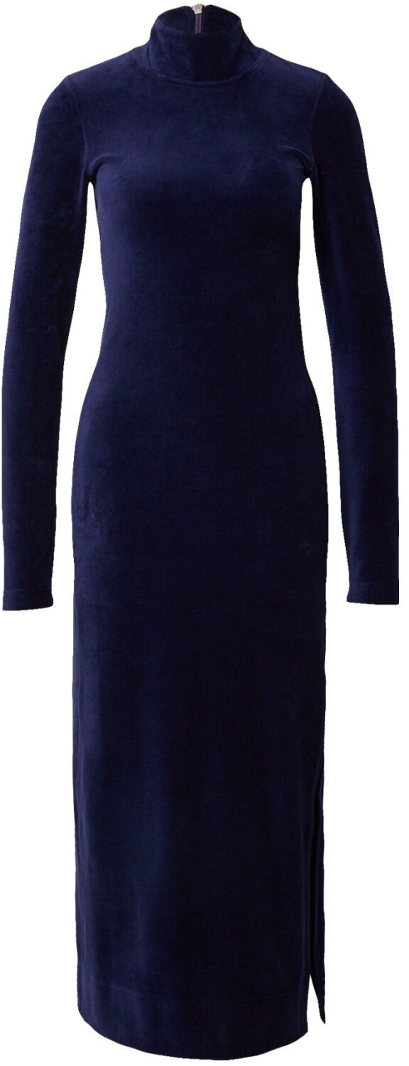 G-Star Velvet Slit Long Sleeve Short Dress (D24224-D428) blue