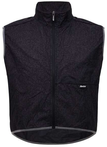 Santini High Vis Cropped Gilet (4M55075HIVIS-NE) black