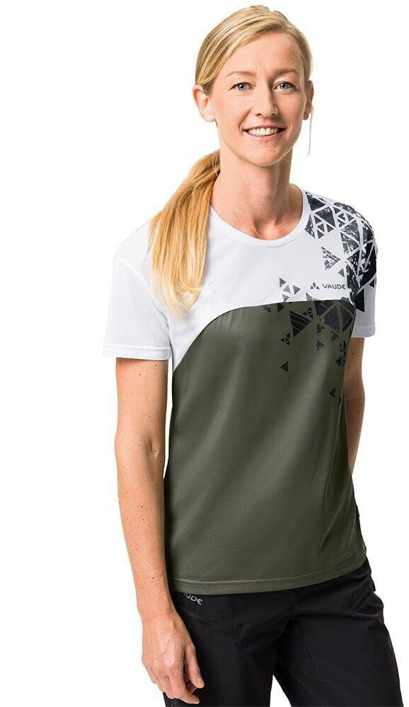 VAUDE Bike Moab Vi Short Sleeve T-Shirt (Green/White) Women