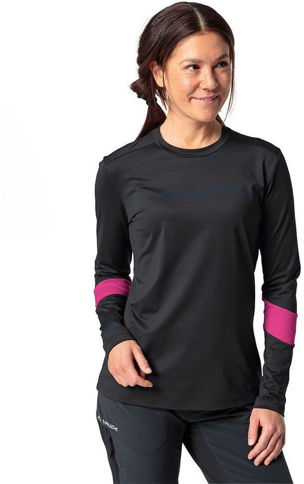 VAUDE Bike Qimsa Logo Long Sleeve T-Shirt (Black) Women
