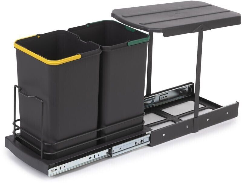 Emuca Poubelle de recyclable 2 x 12L