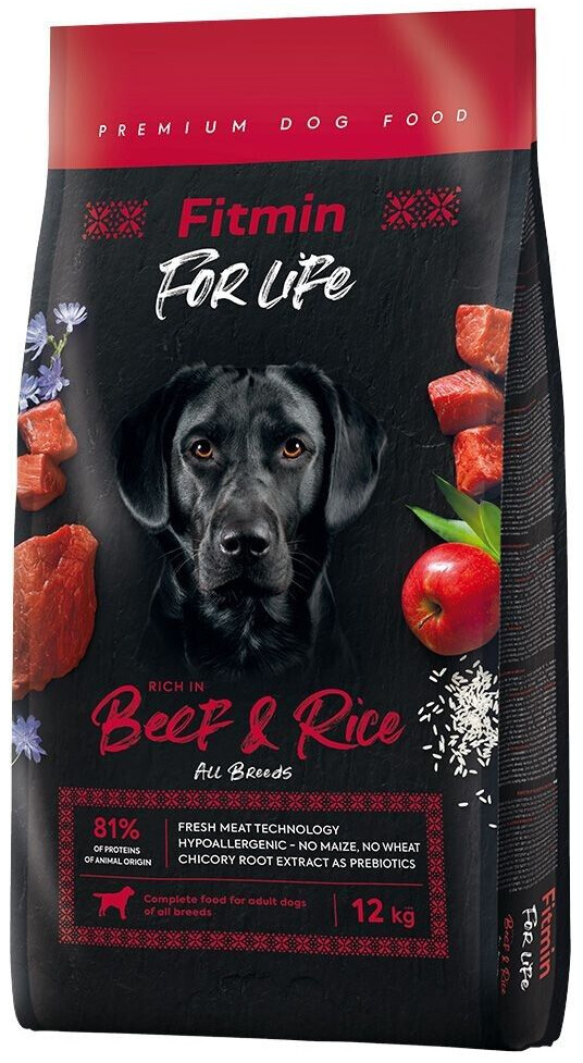 Fitmin For Life Beef & Rice croquettes pour chien (12 kg)