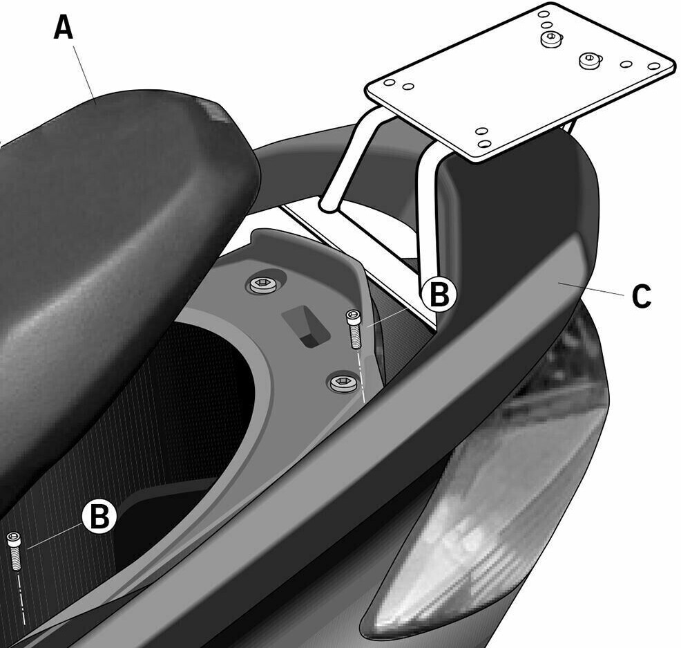 Shad Top Master Rear Fitting Yamaha Cygnus X 125