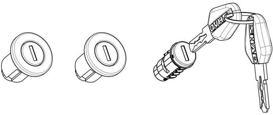 Shad 3 Lock System Black Key (203134R)