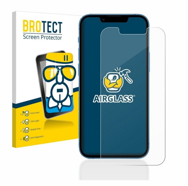 BROTECT 2740730 AirGlass Panzerglasfolie (1 Stück, iPhone 13 mini), Smartphone Schutzfolie