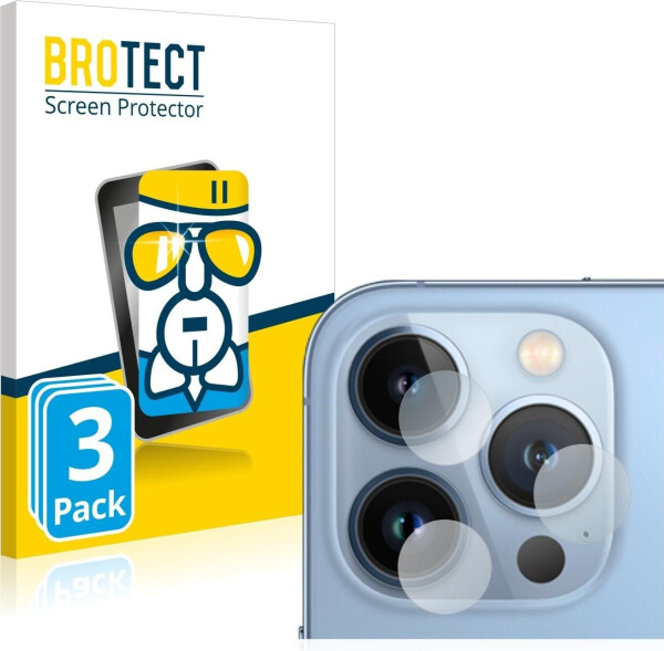 BROTECT 3842914 AirGlass Panzerglasfolie (3 Stück, iPhone 13 Pro), Smartphone Schutzfolie