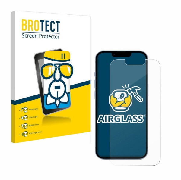 BROTECT 2745438 AirGlass Panzerglasfolie (1 Stück, iPhone 14), Smartphone Schutzfolie