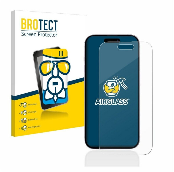 BROTECT 2745440 AirGlass Panzerglasfolie (1 Stück, iPhone 14 Pro), Smartphone Schutzfolie