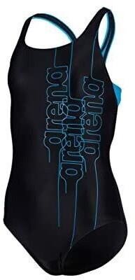 Arena Girls' Swimsuit Swim Pro Back Graphic Print black/turquoise