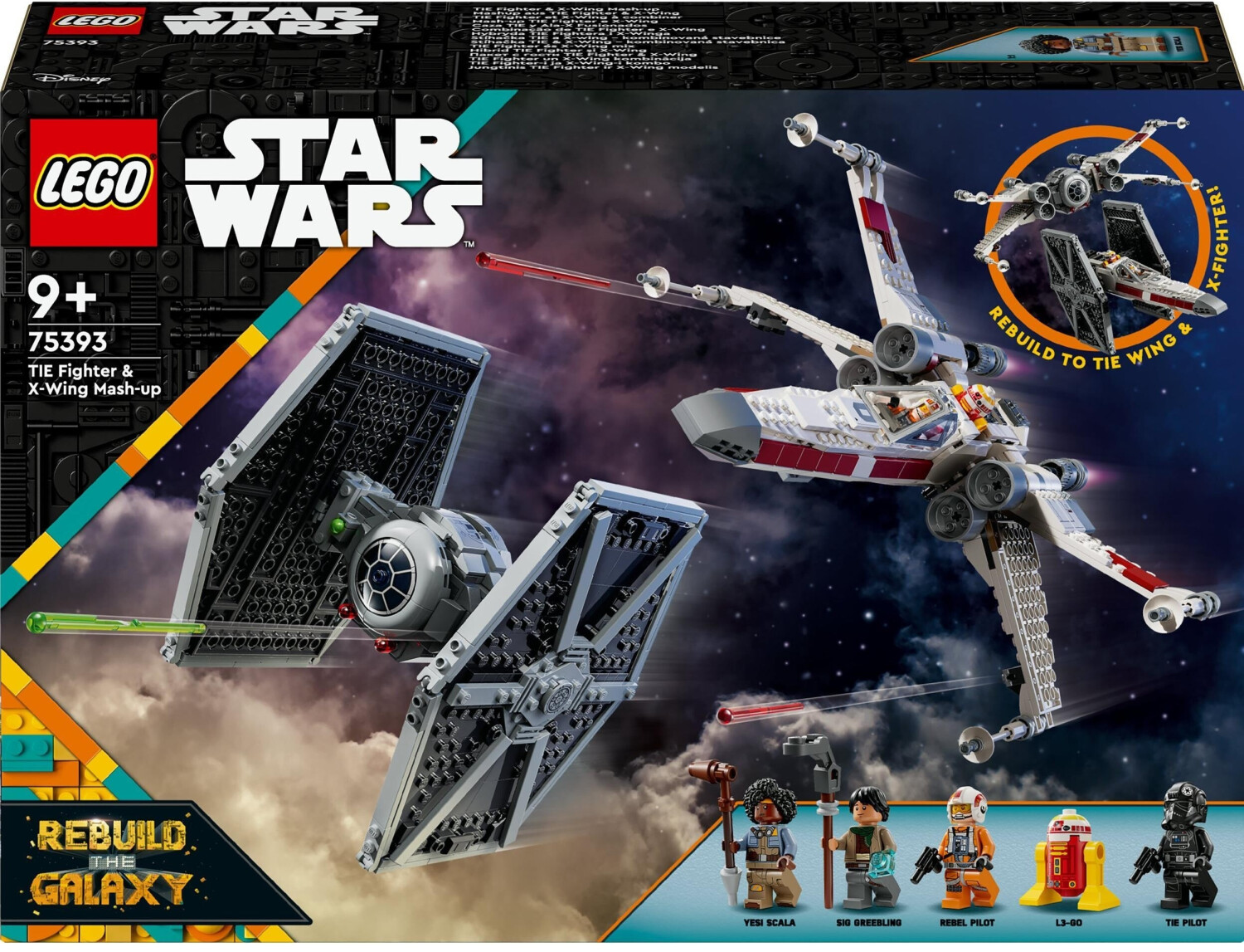 LEGO Star Wars Rebuild The Galaxy - TIE Fighter & X-Wing Mash-Up (75393)