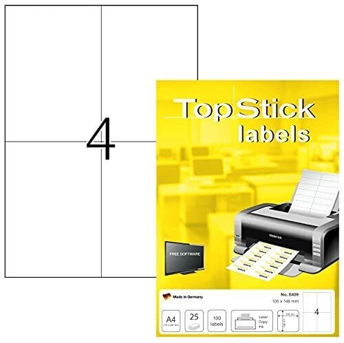 TopStick Labels 8409