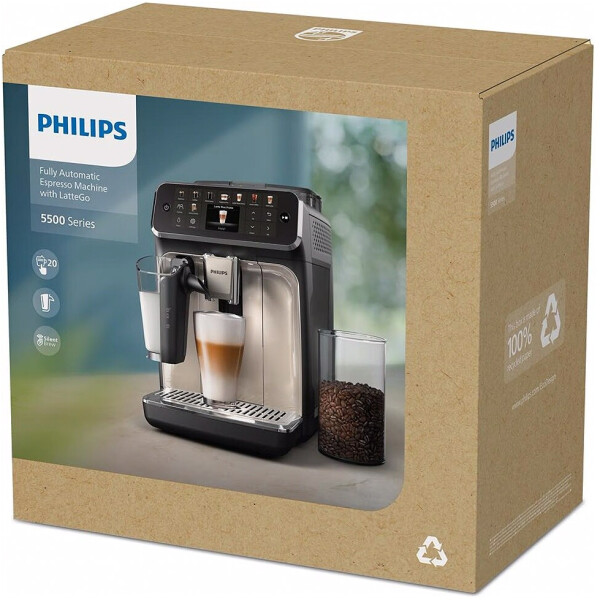Philips Series 5500 Latte Go Kaffeevollautomat EP5549/70 Schwarz Silber, Bild 8