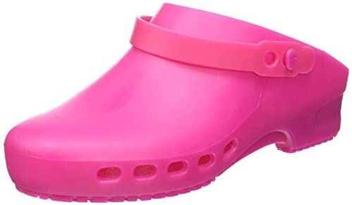 reposa Unisex Eco Clogs and Feathers fuchsia