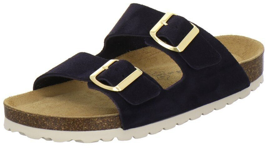 AFS Comfortable Leather Slippers Ocean Velour