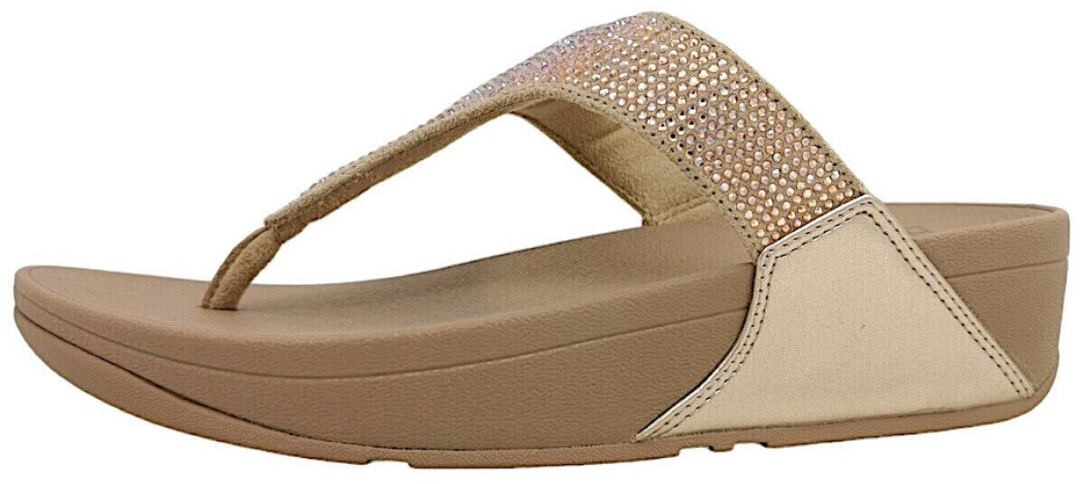 Fitflop Lulu Crystal Embellished Women's Slide Sandal beige