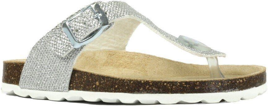 Richter Flip-flops summer shoe slippers Dianette with soft leather footbed silver