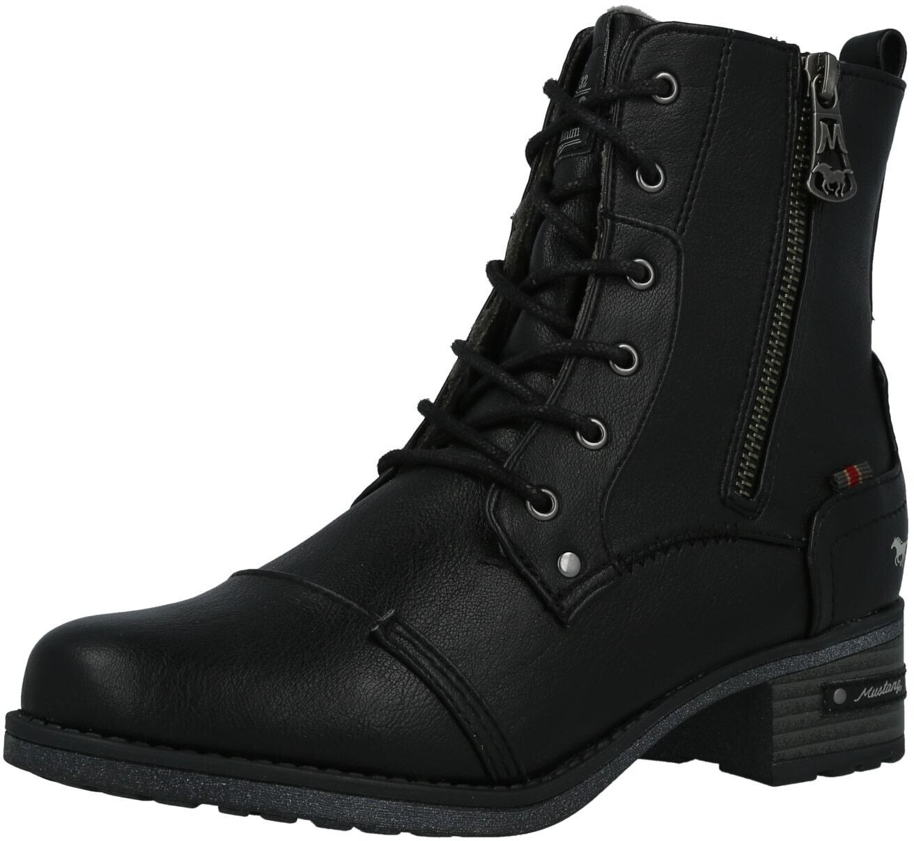 MUSTANG Bootie light grey dark grey red black