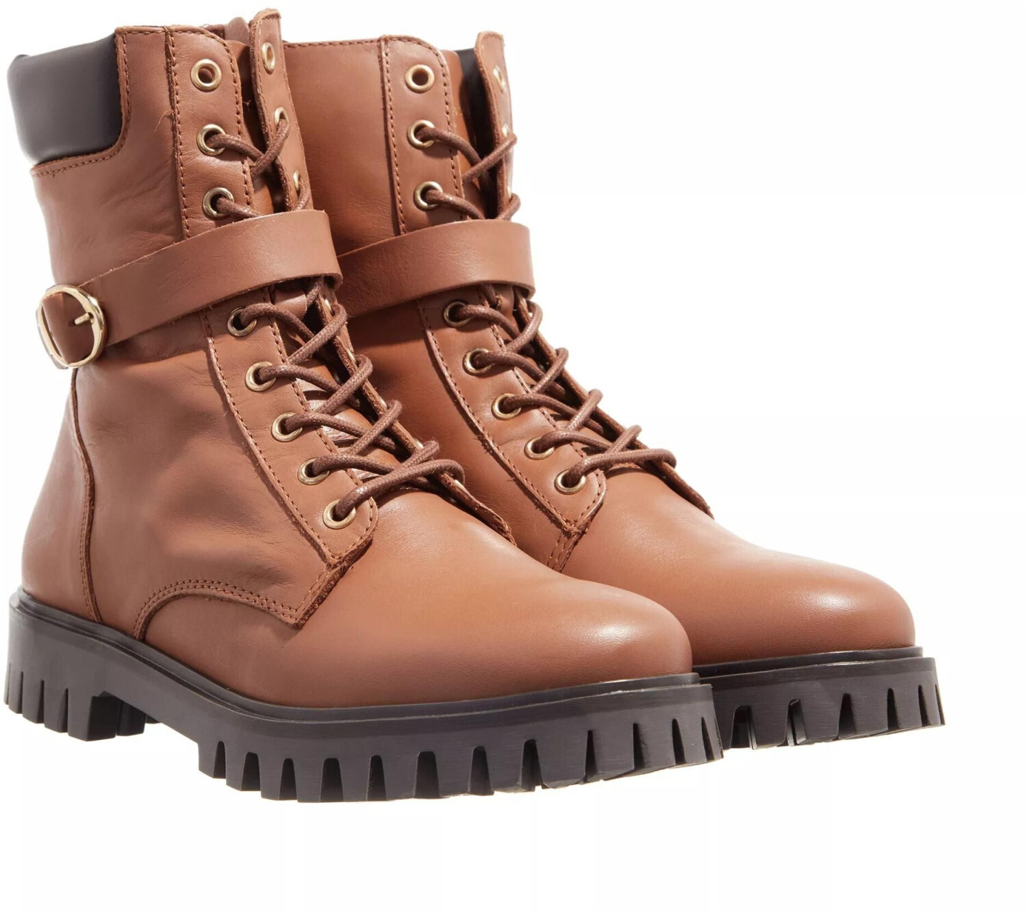 Tommy Hilfiger Buckle Lace Up FW0FW06734 brown